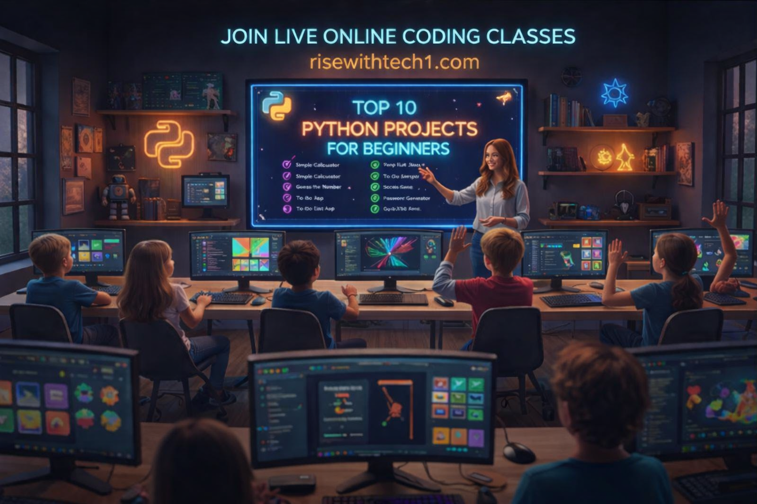Top 10 Python Projects for Beginners – Online Coding Classes for Kids and Teens